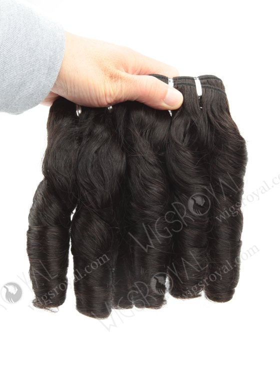 In Stock Indian Remy Hair 12" Big Loose Curl Natural Color Machine Weft SM-040-10130