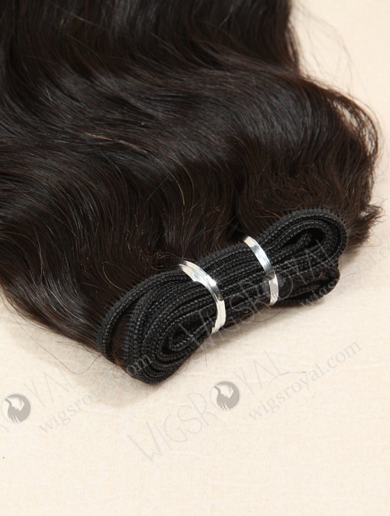 In Stock Indian Remy Hair 16" Natural Wave Natural Color Machine Weft SM-025-10178