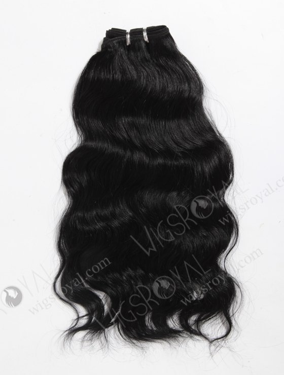 In Stock Indian Remy Hair 16" Natural Wave 1# Color Machine Weft SM-189-10229