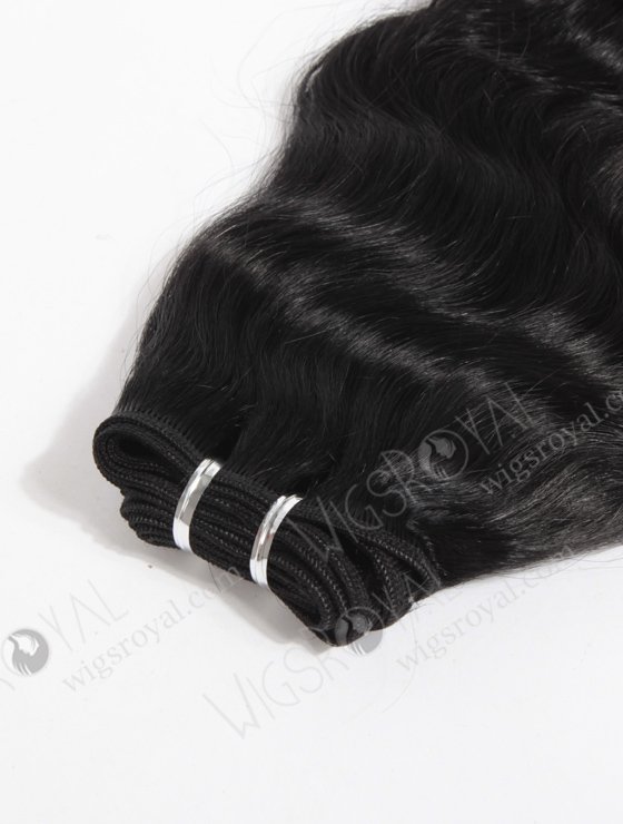 In Stock Indian Remy Hair 16" Natural Wave 1# Color Machine Weft SM-189-10230