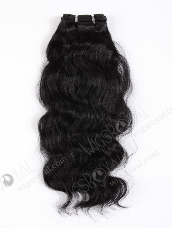 In Stock Indian Remy Hair 18" Natural Wave 1# Color Machine Weft SM-186-10234