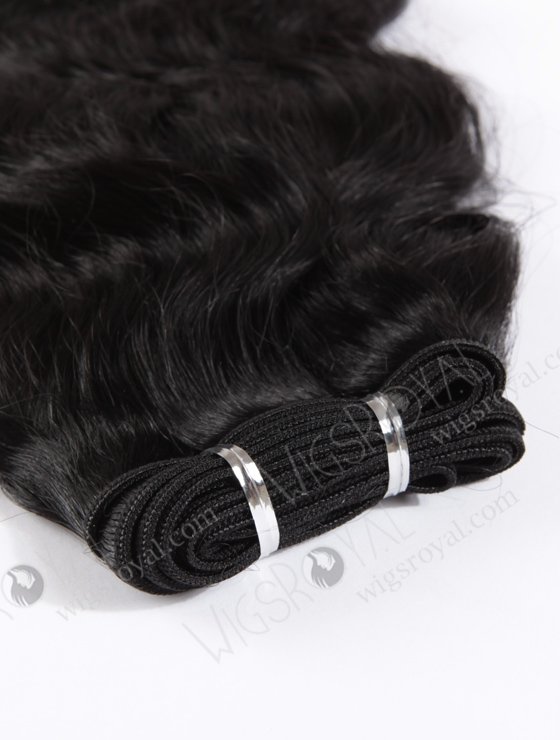 In Stock Indian Remy Hair 18" Natural Wave 1# Color Machine Weft SM-186-10233
