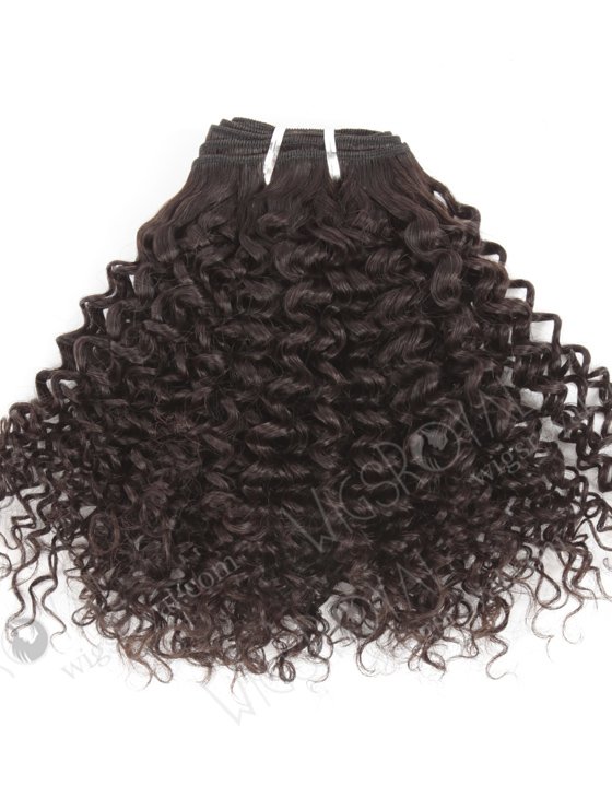 In Stock Brazilian Virgin Hair 12" Jeri Curl Natural Color Machine Weft SM-493