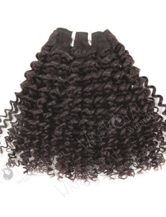 In Stock Brazilian Virgin Hair 12" Kinky Curl Natural Color Machine Weft SM-499