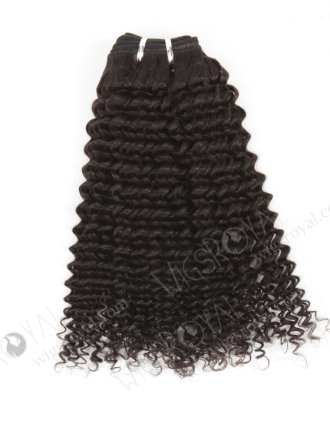 In Stock Brazilian Virgin Hair 16" Kinky Curl Natural Color Machine Weft SM-4101