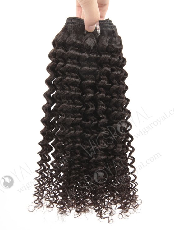 In Stock Brazilian Virgin Hair 16" Kinky Curl Natural Color Machine Weft SM-4101-10843