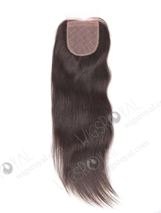 In Stock Brazilian Virgin Hair 16" Straight Natural Color Silk Top Closure STC-206