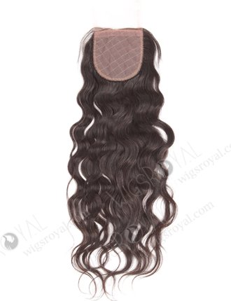 In Stock Brazilian Virgin Hair 16" Natural Straight Natural Color Silk Top Closure STC-237