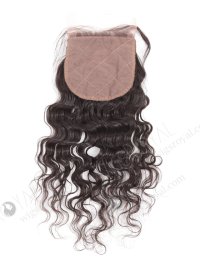 In Stock Brazilian Virgin Hair 12" Natural Curly Natural Color Silk Top Closure STC-48