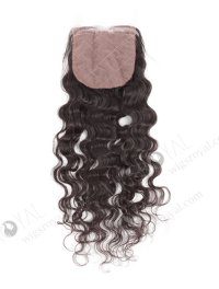 In Stock Brazilian Virgin Hair 16" Natural Curly Natural Color Silk Top Closure STC-50