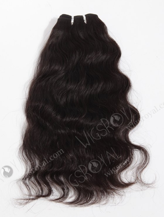 In Stock Indian Virgin Hair 16" Natural Wave Natural Color Machine Weft SM-036