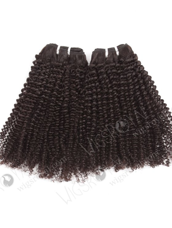 In Stock Brazilian Virgin Hair 18" Afro Curl 4mm Natural Color Machine Weft SM-490-10780