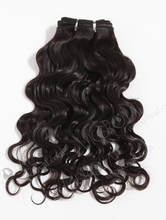 In Stock Indian Virgin Hair 14" Very Wavy 25mm Natural Color Machine Weft SM-209