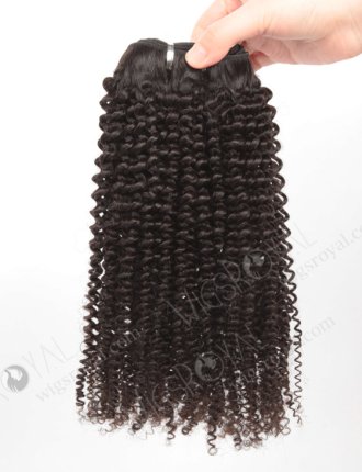 In Stock Brazilian Virgin Hair 18" Afro Curl 4mm Natural Color Machine Weft SM-490