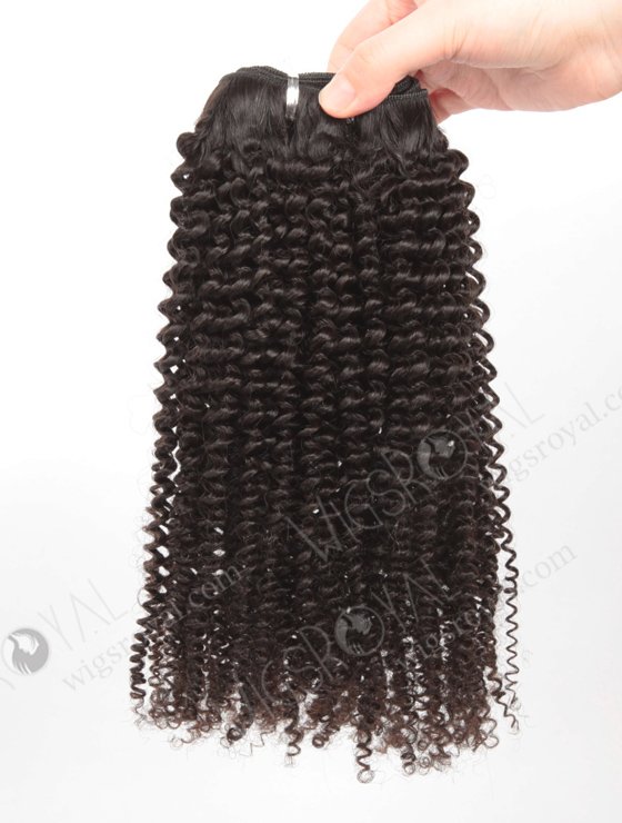In Stock Brazilian Virgin Hair 18" Afro Curl 4mm Natural Color Machine Weft SM-490-10781