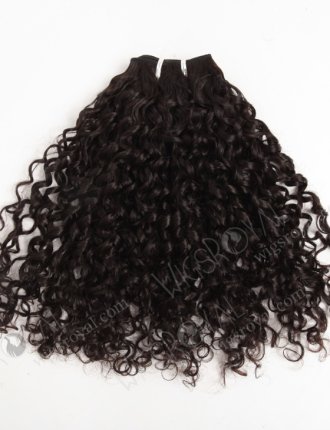 In Stock Brazilian Virgin Hair 16" Coarse Curly Natural Color Machine Weft SM-4135
