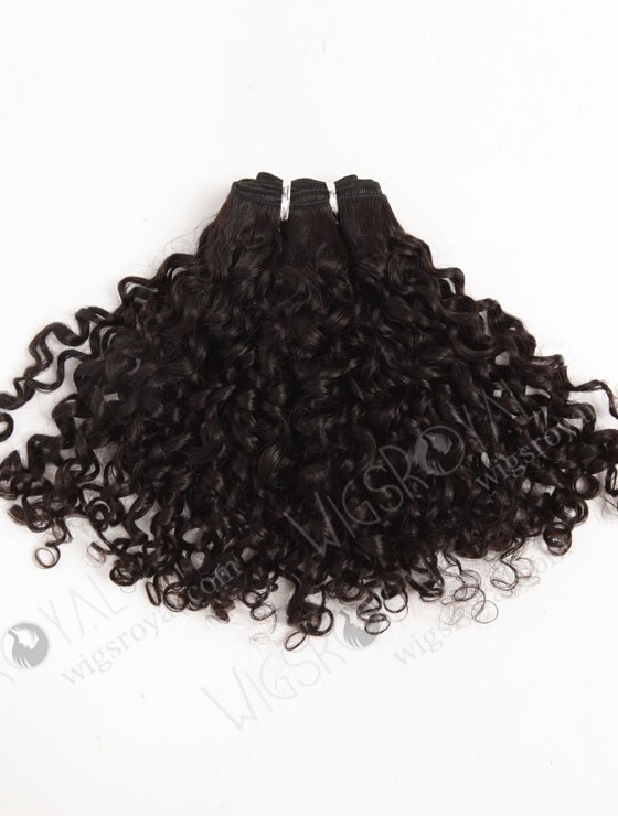 In Stock Brazilian Virgin Hair 14" Coarse Curly Natural Color Machine Weft SM-4134-10673