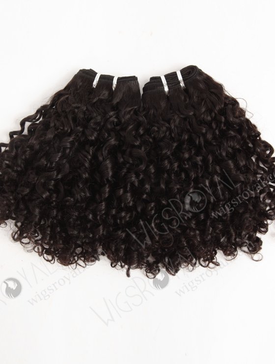 In Stock Brazilian Virgin Hair 14" Coarse Curly Natural Color Machine Weft SM-4134-10675