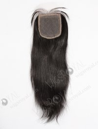In Stock Brazilian Virgin Hair 14" Straight Natural Color Silk Top Closure STC-213