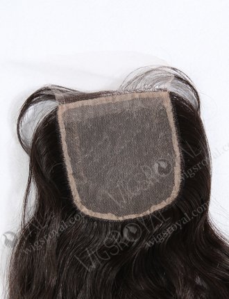 In Stock Brazilian Virgin Hair 18" Natural Straight Natural Color Silk Top Closure STC-202