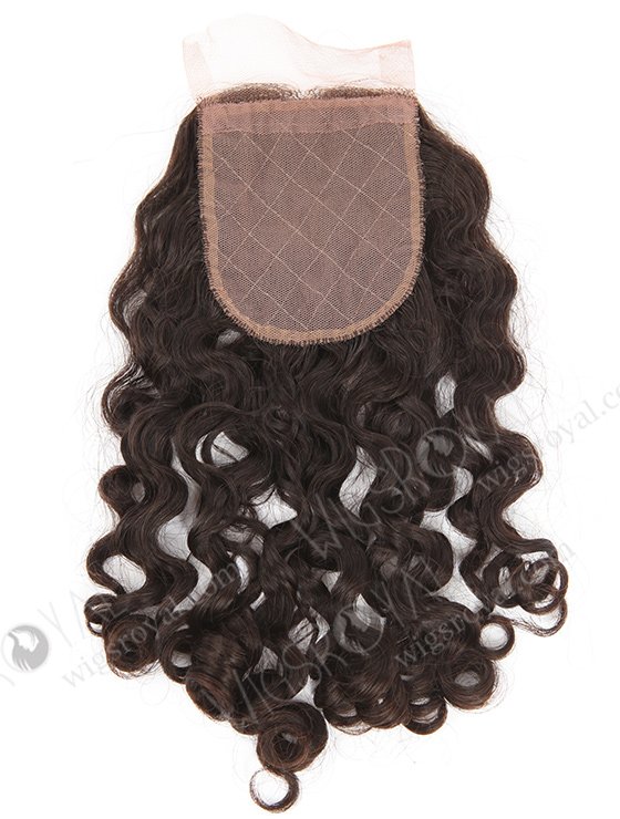 In Stock Brazilian Virgin Hair 12" Molado Curl Natural Color Silk Top Closure STC-377