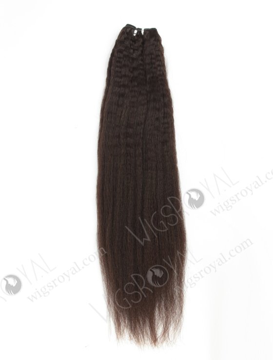 In Stock Indian Virgin Hair 24" Kinky Straight Natural Color Machine Weft SM-224