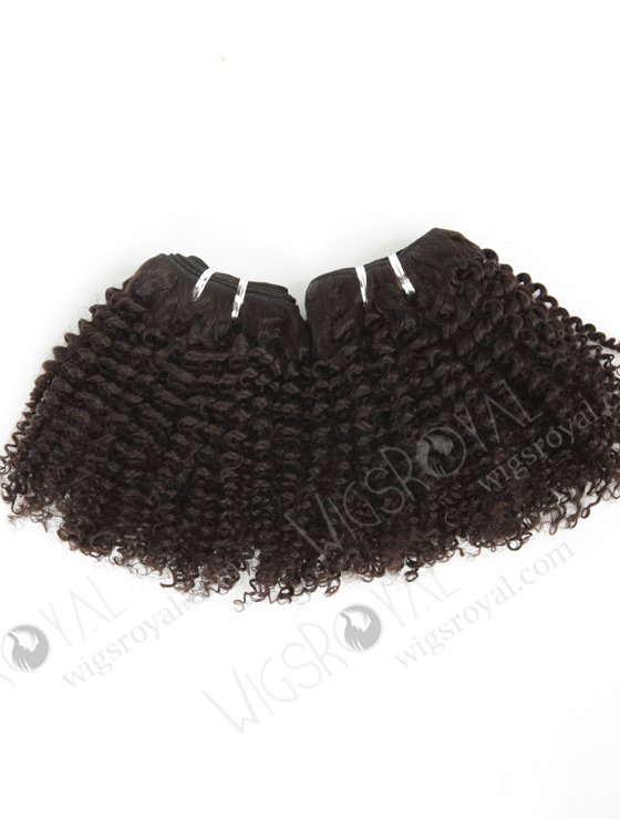 In Stock Brazilian Virgin Hair 10" Afro Curl 4mm Natural Color Machine Weft SM-486-10749