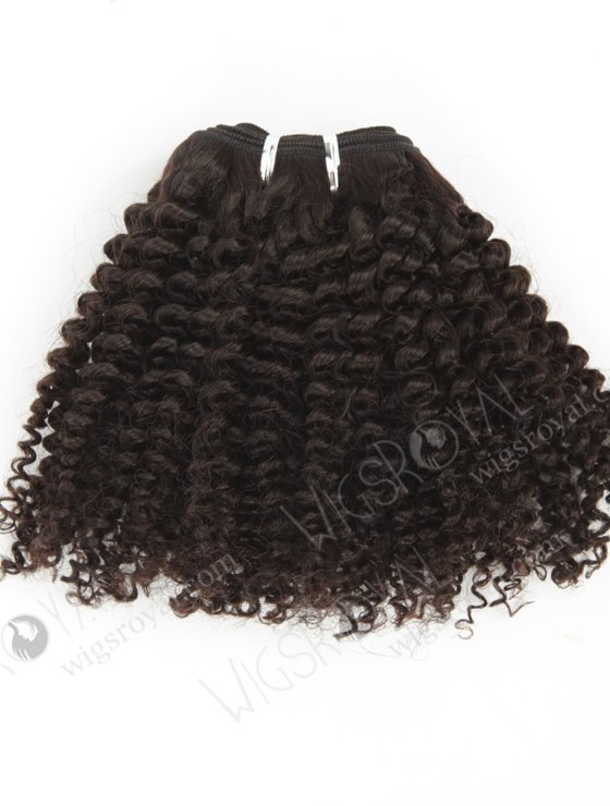 In Stock Brazilian Virgin Hair 10" Afro Curl 4mm Natural Color Machine Weft SM-486-10750