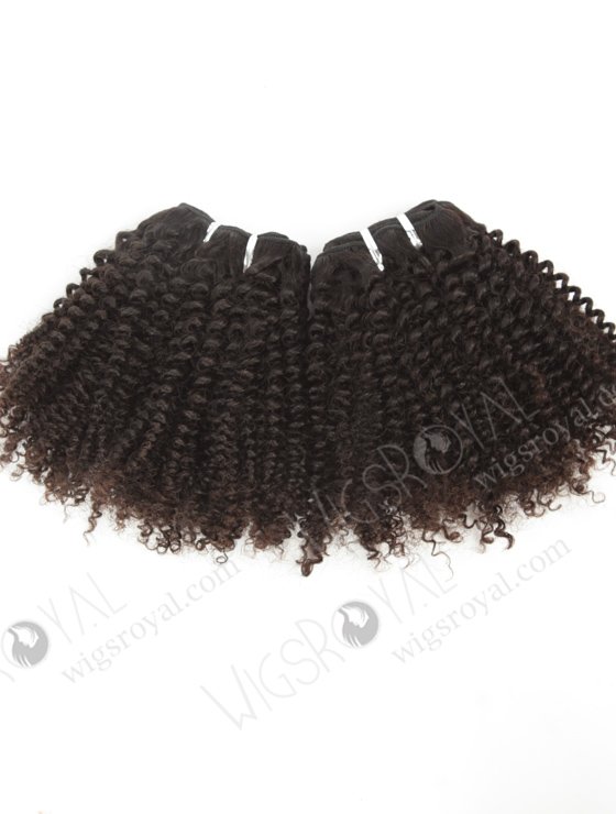 In Stock Brazilian Virgin Hair 12" Afro Curl 4mm Natural Color Machine Weft SM-487