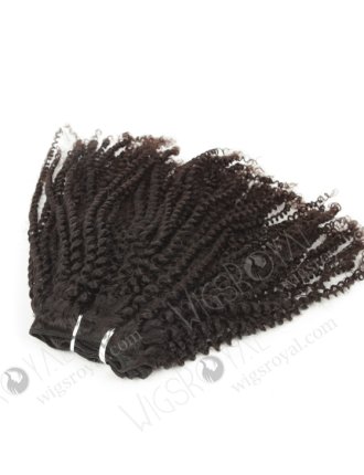 In Stock Brazilian Virgin Hair 20" Afro Curl 4mm Natural Color Machine Weft SM-491