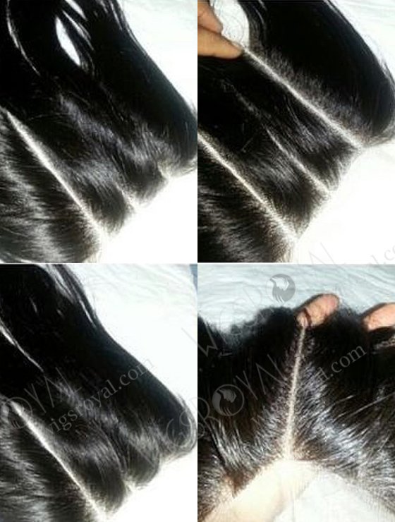 Popular hot selling 14" Virgin Brazilian hair Natural Wavy 3 part Lace Closure WR-LC-008-11322