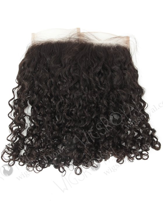Pre-plucked Hair Line 14''Indian Virgin Natural Color Curl As Pictures Top Closures WR-LC-010-11340