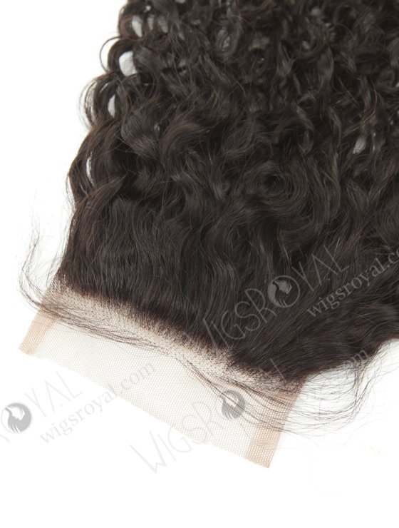 Pre-plucked Hair Line 14''Indian Virgin Natural Color Curl As Pictures Top Closures WR-LC-010-11341