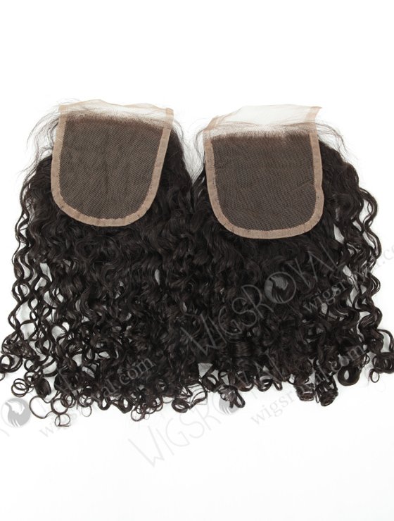 Pre-plucked Hair Line 14''Indian Virgin Natural Color Curl As Pictures Top Closures WR-LC-010-11342