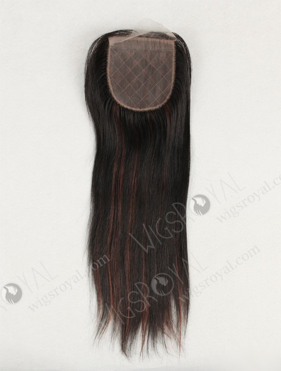 Peruvian Virgin Hair 14" Straight Mix Color Top Closure WR-LC-005-11295