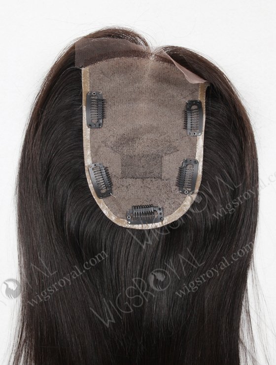 5.9"*4.5" Indian Virgin Hair 18" Straight Natural Color All Silk Top Closure with Lace Lip WR-LC-007-11310