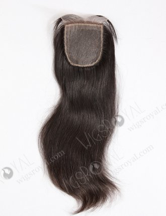 In Stock Peruvian Virgin Hair 16" Natural Straight Natural Color Silk Top Closure STC-221