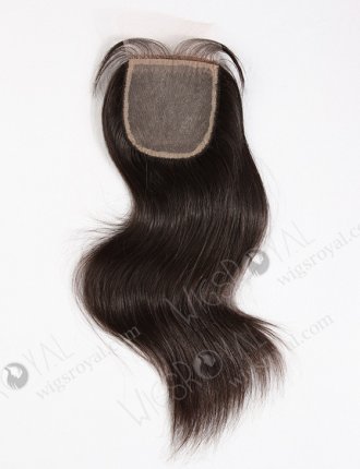 In Stock Peruvian Virgin Hair 14" Natural Straight Natural Color Silk Top Closure STC-220