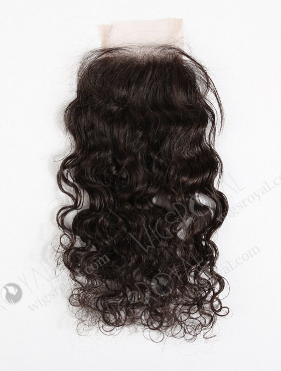 Brazilian Virgin Hair 12" Natural Curly Natural Color Top Closure WR-LC-002-11277