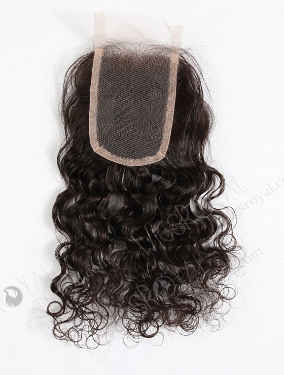 Brazilian Virgin Hair 12" Natural Curly Natural Color Top Closure WR-LC-002-11276