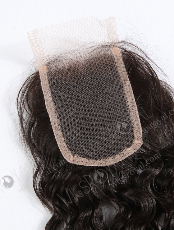 Brazilian Virgin Hair 12" Natural Curly Natural Color Top Closure WR-LC-002-11278