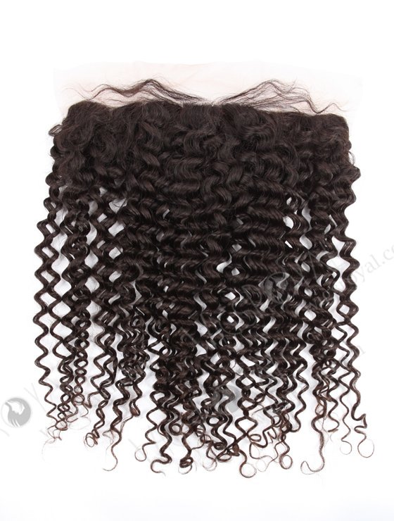 Silk Top 18mm Curly Indian Virgin Natural Color Hair Lace Frontal WR-LF-003-11146