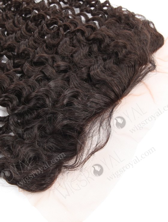 Silk Top 18mm Curly Indian Virgin Natural Color Hair Lace Frontal WR-LF-003-11149