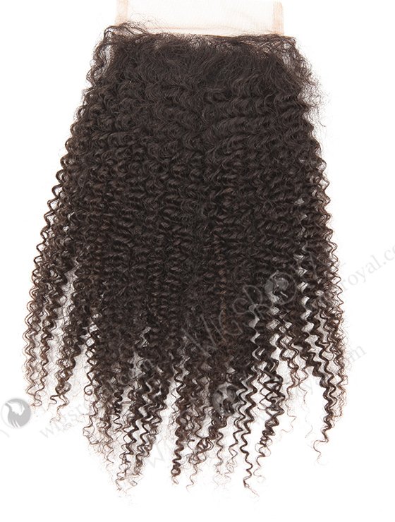Brazilian Virgin Hair 12" Afro Curl 4mm Natural Color Top Closure WR-LC-021-11437