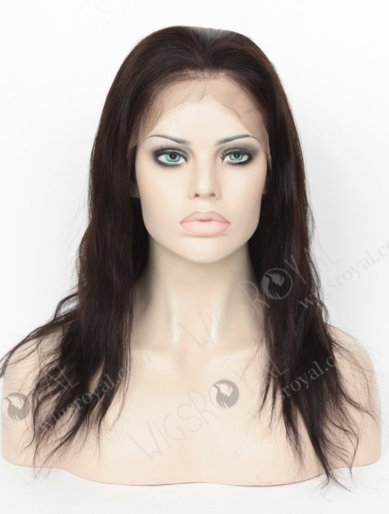 In Stock Indian Remy Hair 14" Natural Straight Natural Color Full Lace Wig FLW-01060