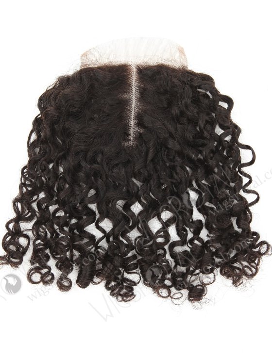 Brazilian Virgin Hair 12" Tight Curl Natural Color Top Closure WR-LC-027-11539