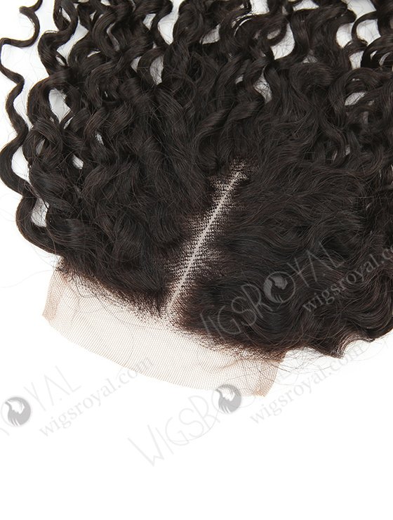 Brazilian Virgin Hair 12" Tight Curl Natural Color Top Closure WR-LC-027-11542