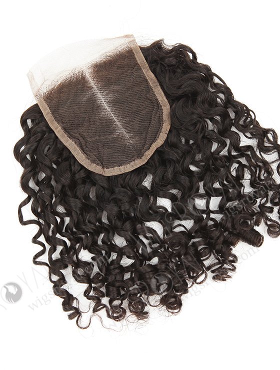 Brazilian Virgin Hair 12" Tight Curl Natural Color Top Closure WR-LC-027-11543