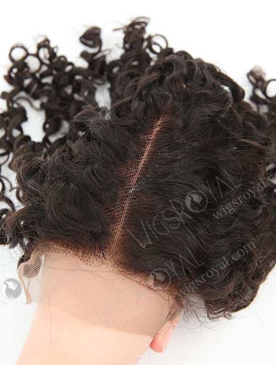 Brazilian Virgin Hair 12" Tight Curl Natural Color Top Closure WR-LC-027-11545