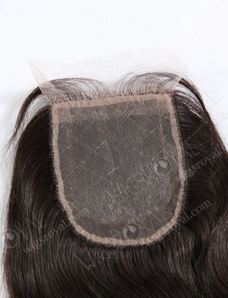 In Stock Peruvian Virgin Hair 14" Natural Wave Natural Color Silk Top Closure STC-223